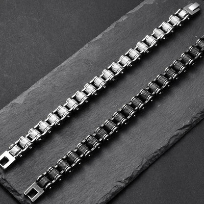 Punk Rock 11MM Width Stainless Steel Chain Bracelet - Buylaand