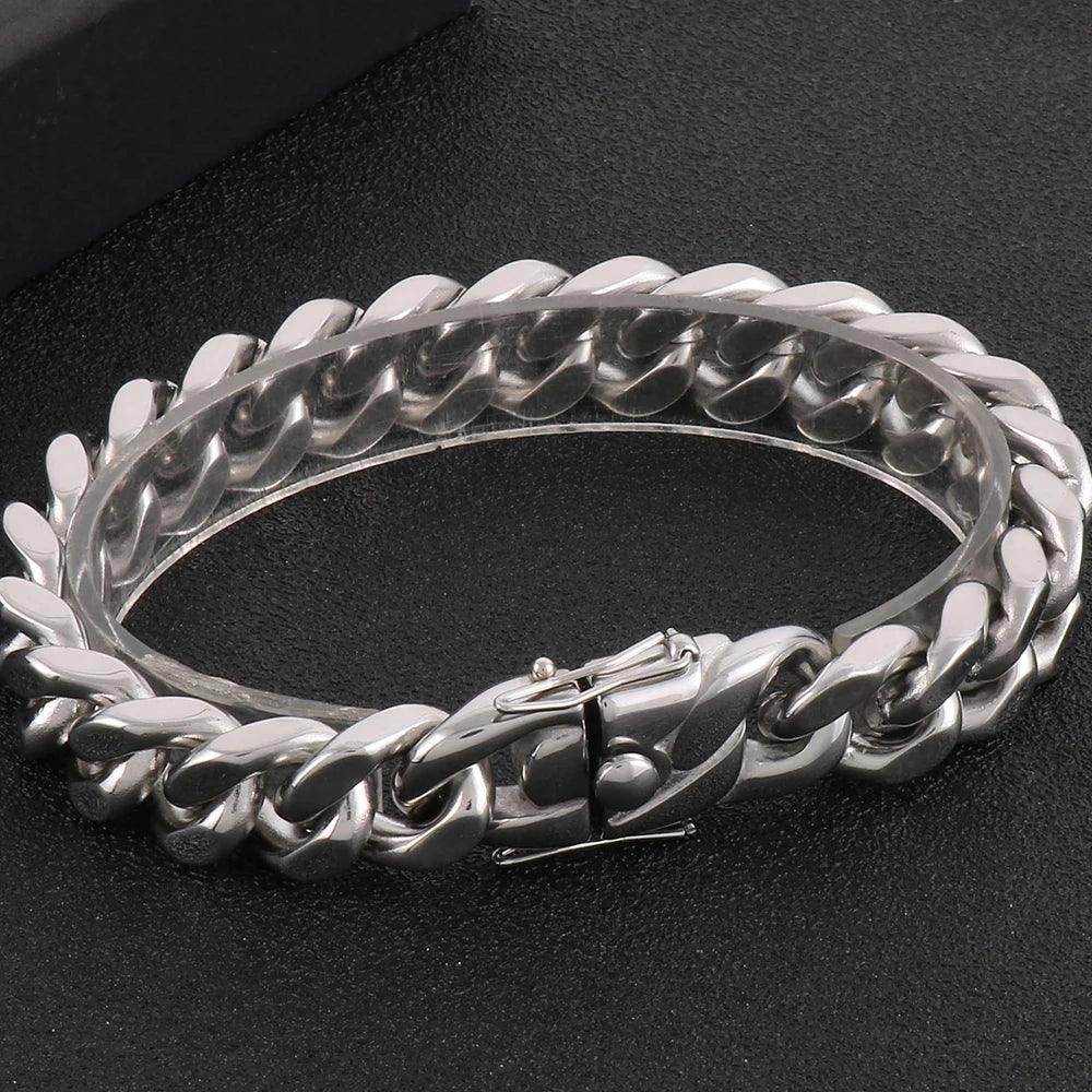 Stainless Steel Curb Chain & Bracelet for Men - Buylaand