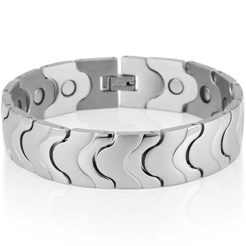 16mm Stainless Steel Magnetic Therapy Bracelet - Buylaand