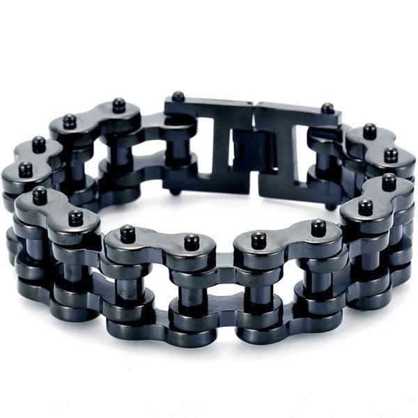 Punk Rock 22MM Stainless Steel Bike Chain Bracelet - Buylaand