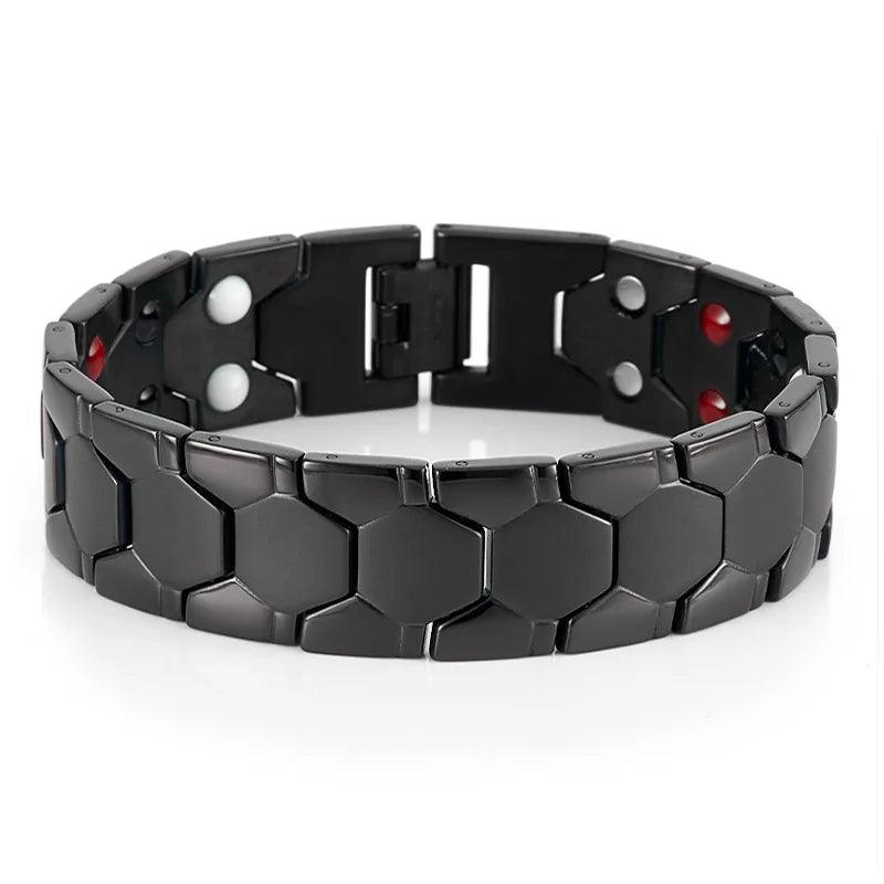 16mm Stainless Steel Magnetic Therapy Bracelet - Buylaand