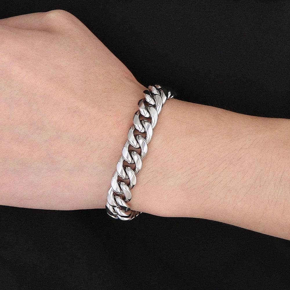 Stainless Steel Curb Link Chain Bracelet - Buylaand