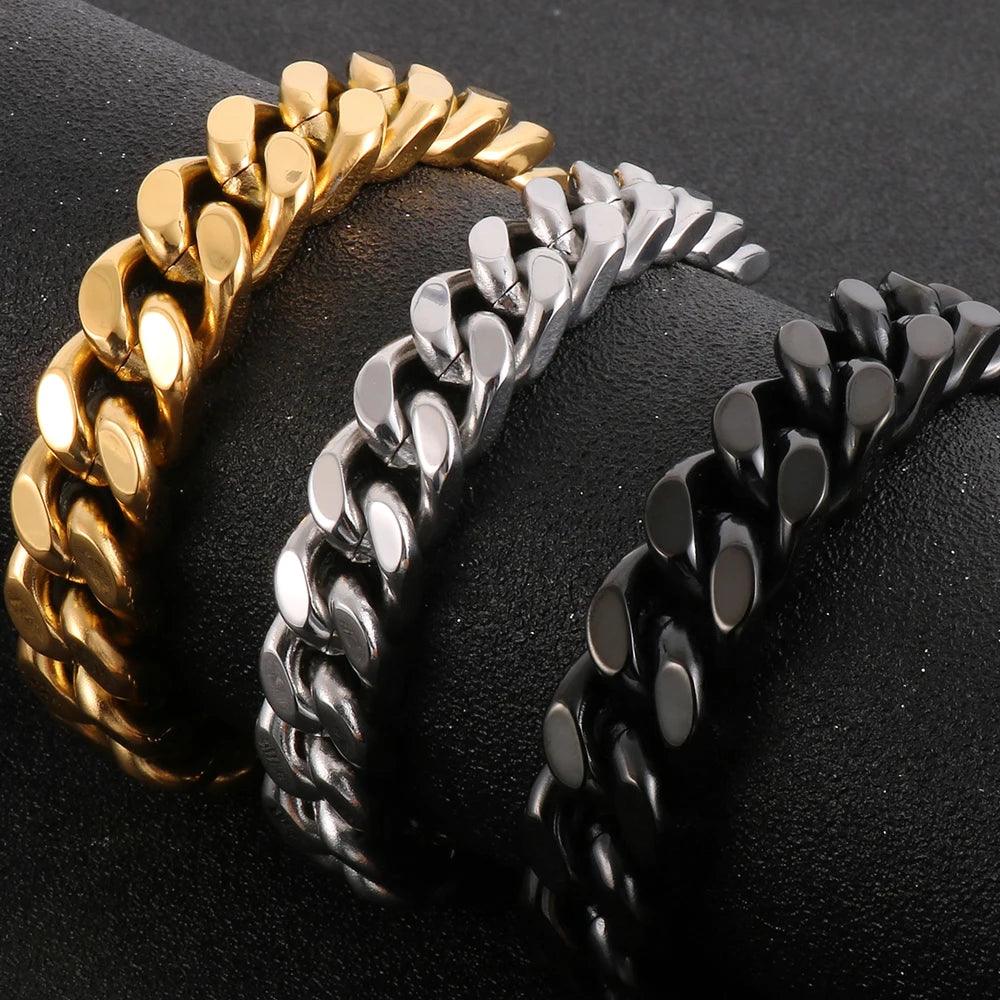 Stainless Steel Curb Chain & Bracelet for Men - Buylaand