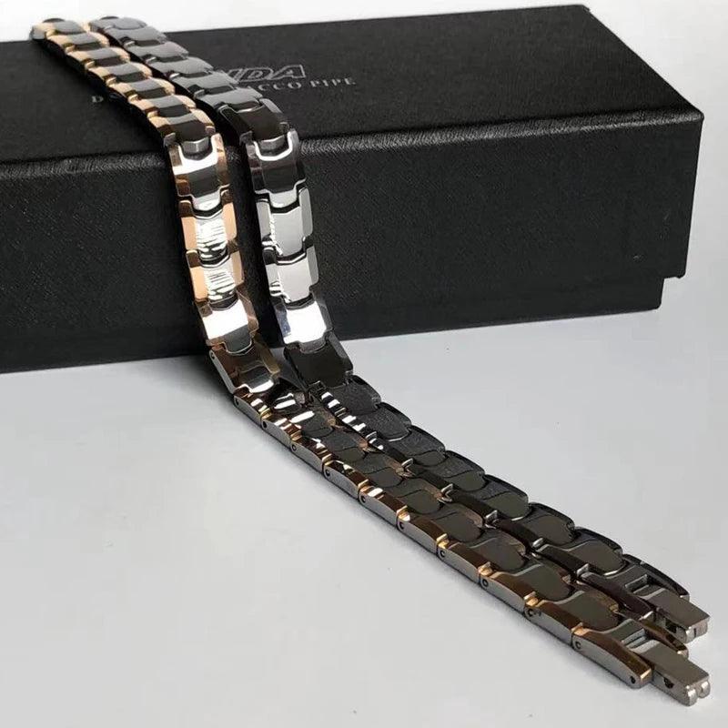 Luxury 9MM Rose Gold Tungsten Magnetic Bracelet - Waterproof - Buylaand