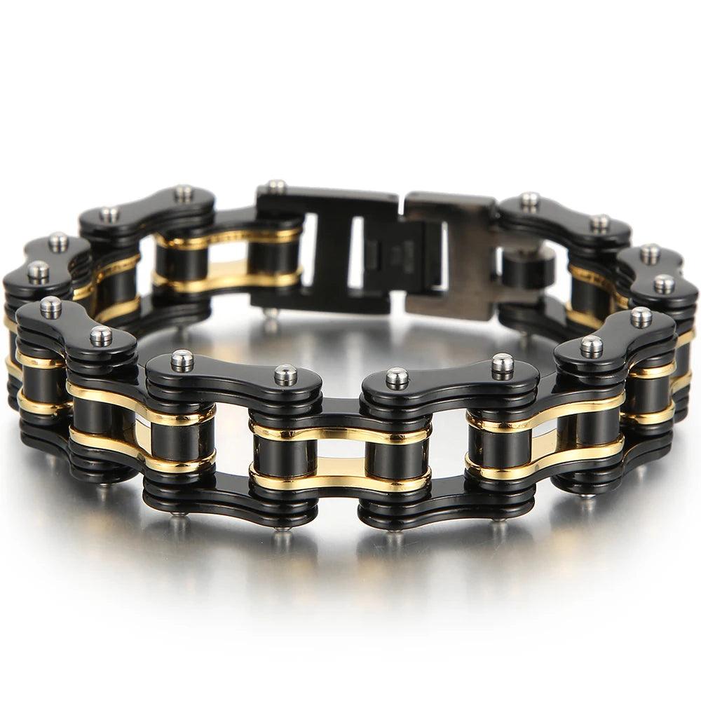 Men's 316L Stainless Steel Motorcycle Chain Bracelet - Buylaand